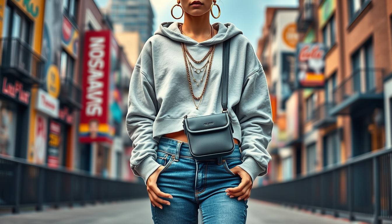 Accessorizing Cropped Sweatshirts Accessorizing Cropped Sweatshirts
