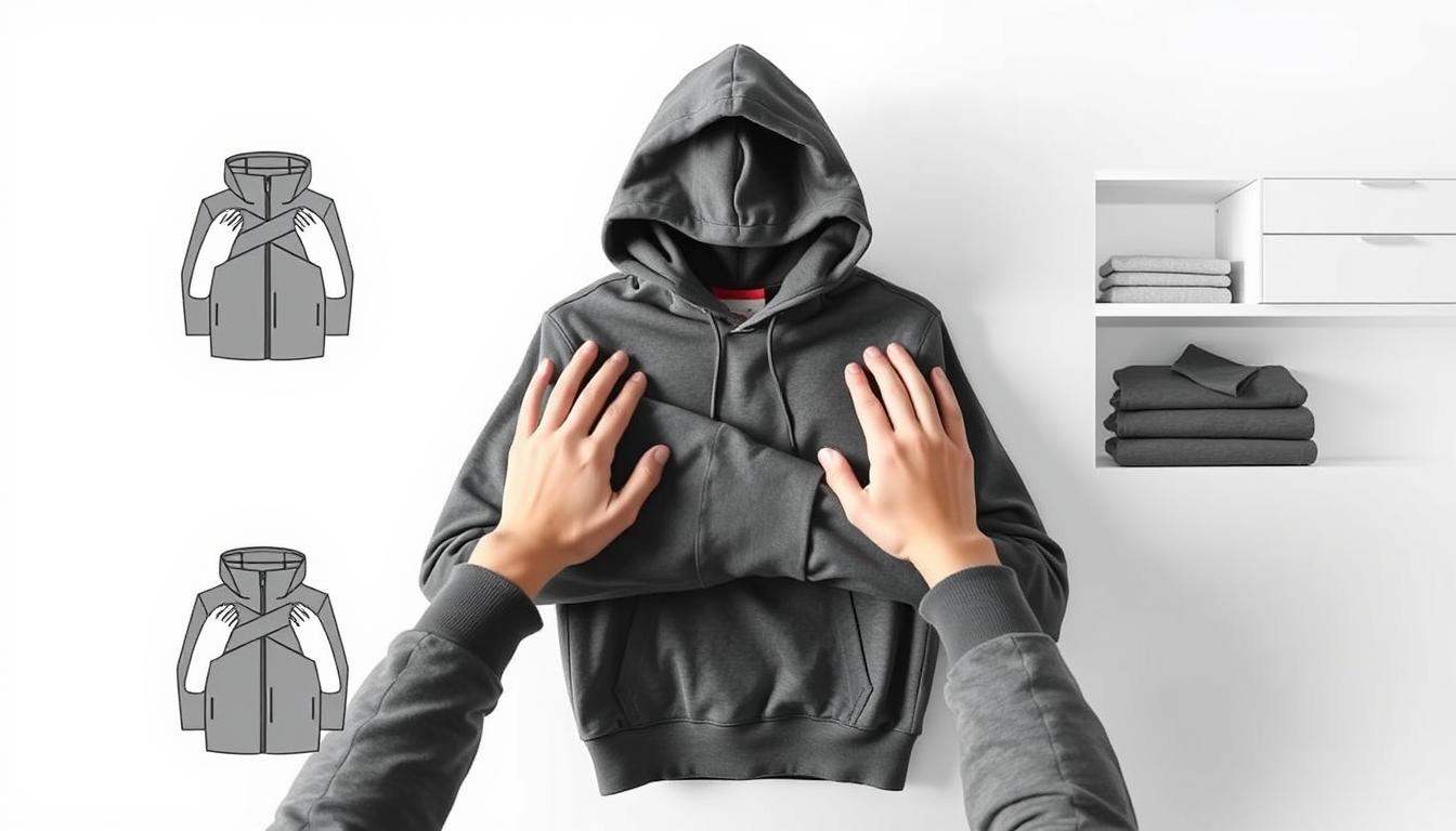 Cross-Arm Hoodie Folding Technique