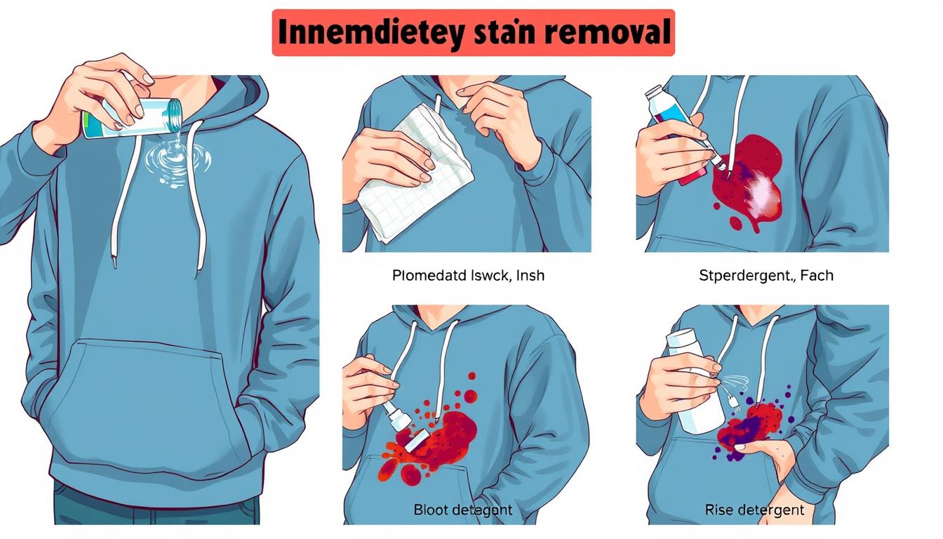 Immediate stain removal actions Immediate stain removal actions