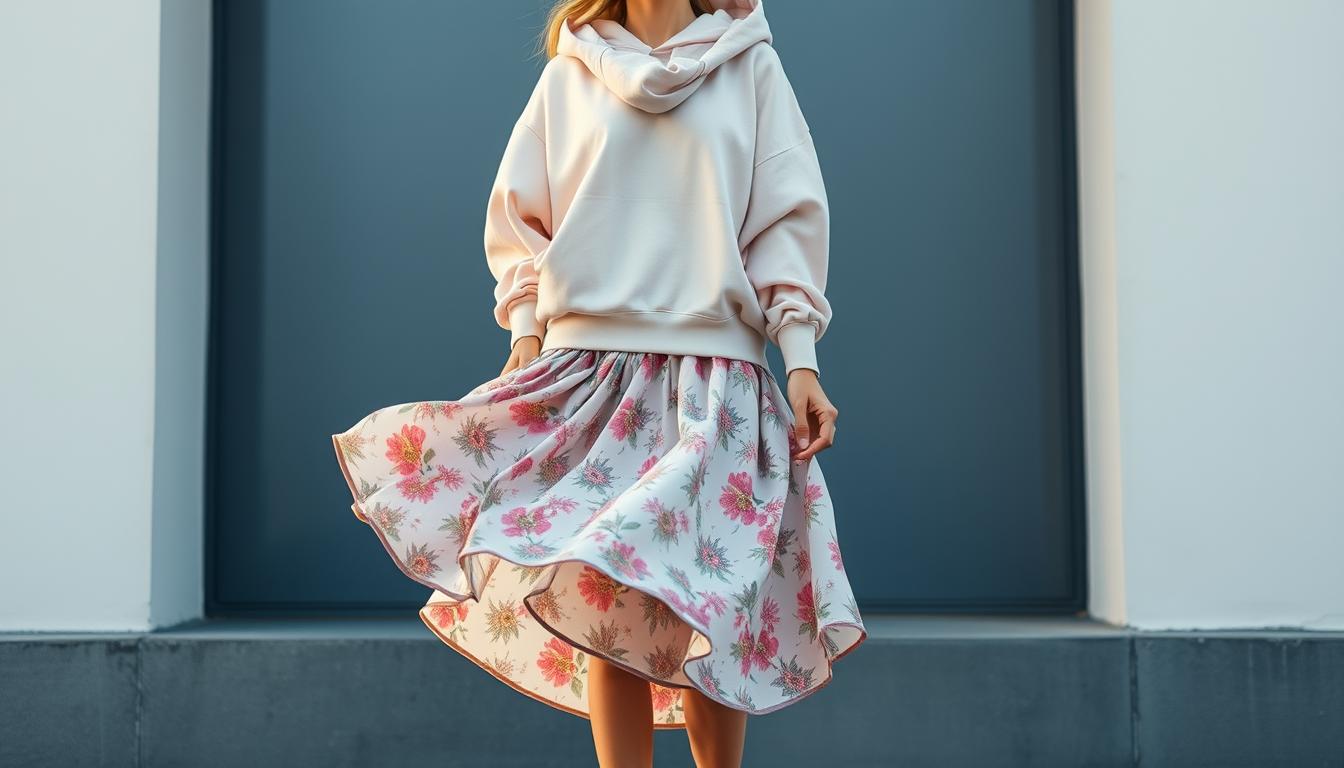 Oversized Hoodie with Skirt
