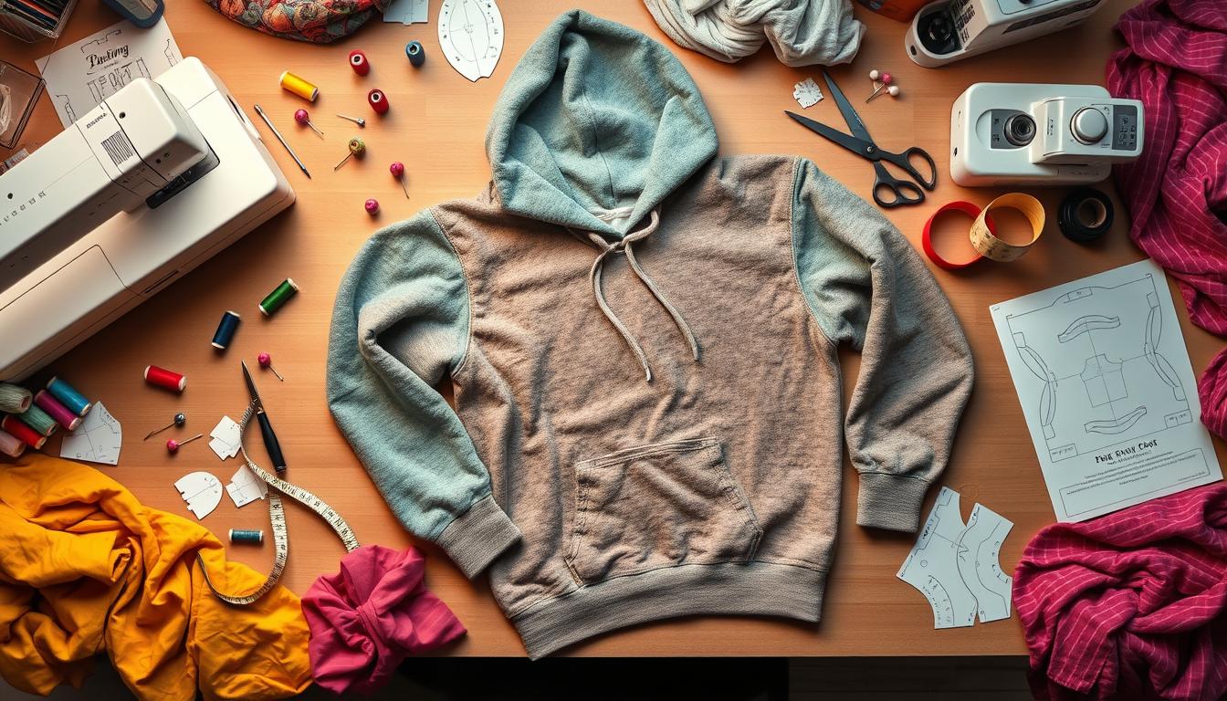 assembling hoodie process