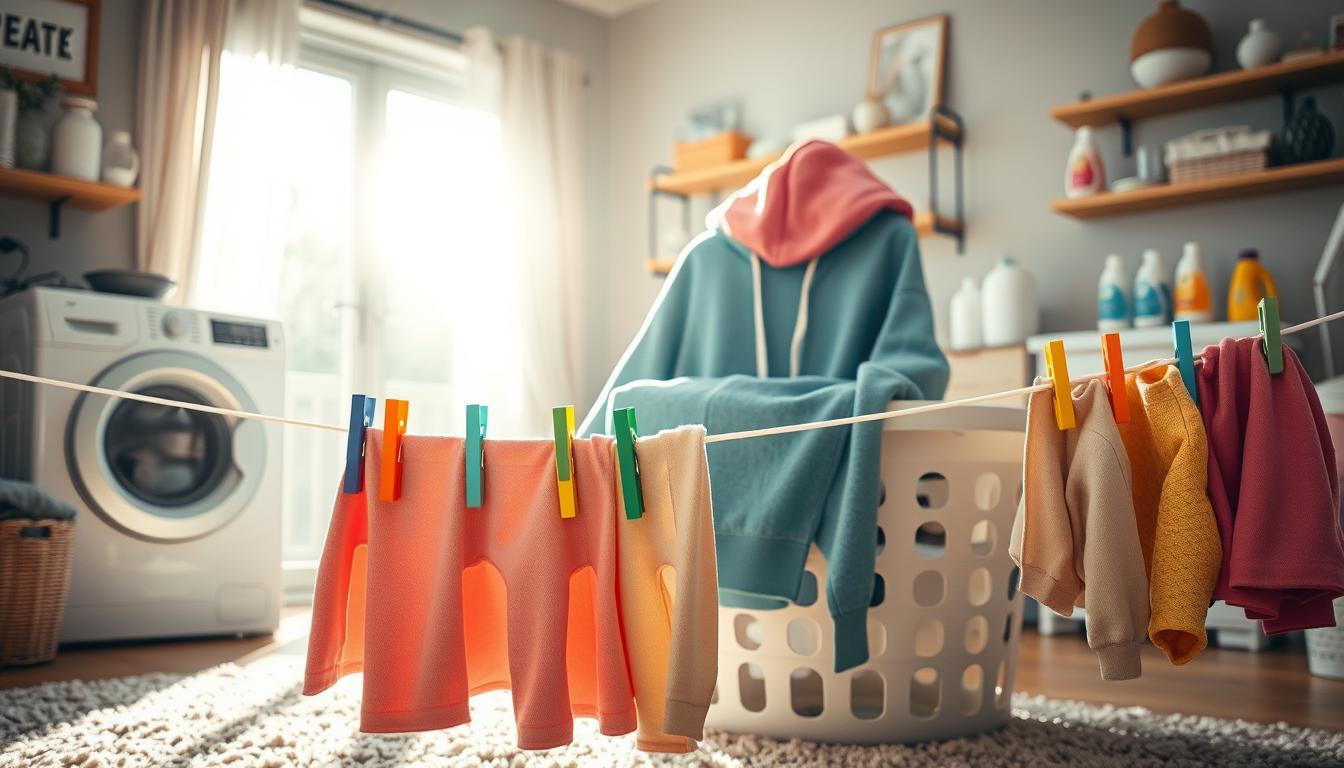 hoodie washing and drying
