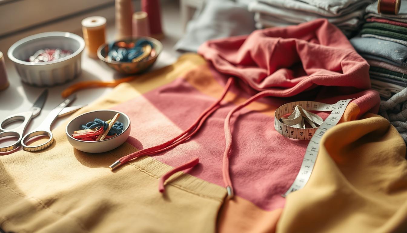 restring hoodie preparation